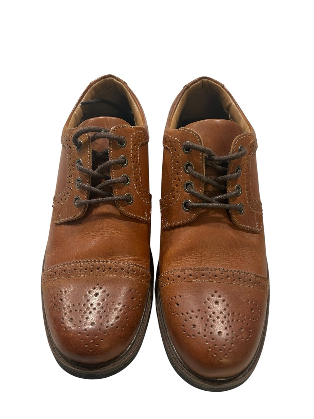 Bass Men's Brown Leather "Dan" Waterproof Brogue Derby Shoes